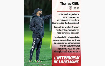 U15 : Retour du coach après la victoire face à Echiré