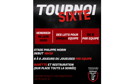 Le Thouars foot organise son tournoi sixte