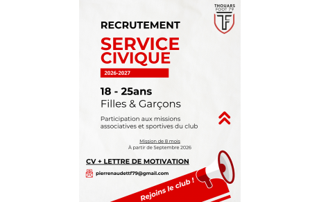 Recrutement service civique 2026-2027